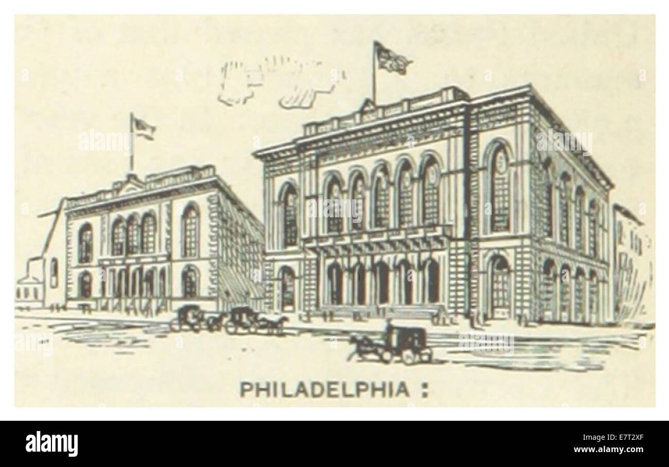 Une illustration de 1891 de l'Académie de musique de Philadelphie, montrant sa conception architecturale et son importance en tant que centre pour les arts de la scène dans la ville. Banque D'Images