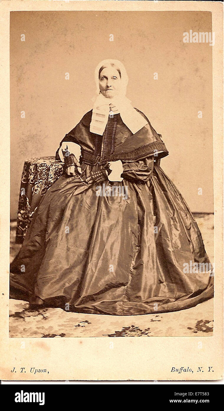 Portrait de Mme Street. Date : [1860] Photographe : J.T. Upson, Buffalo NY Portrait de Mme Street 7449749146 o Banque D'Images