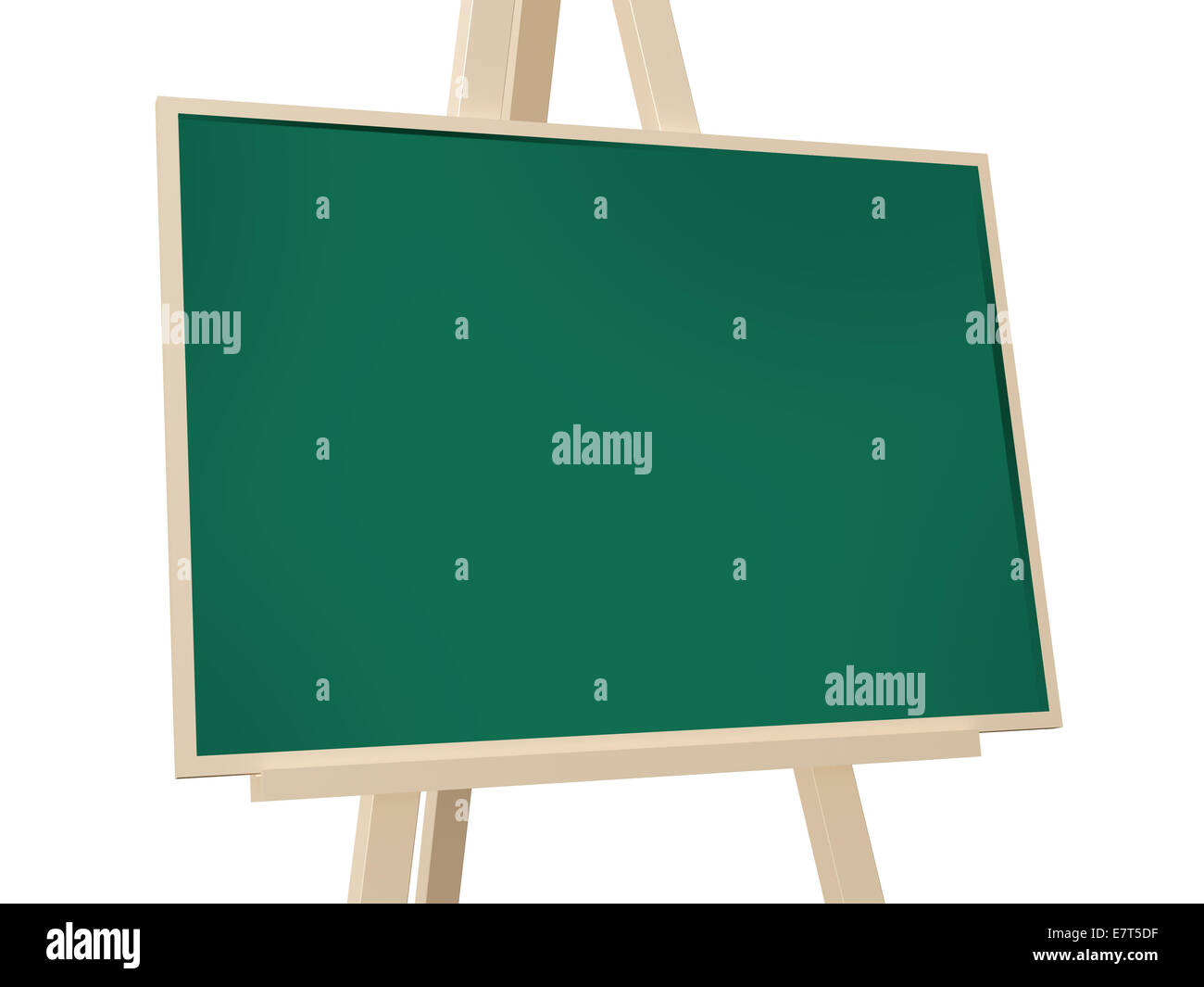 Chevalet avec green, isolé sur fond blanc. Banque D'Images