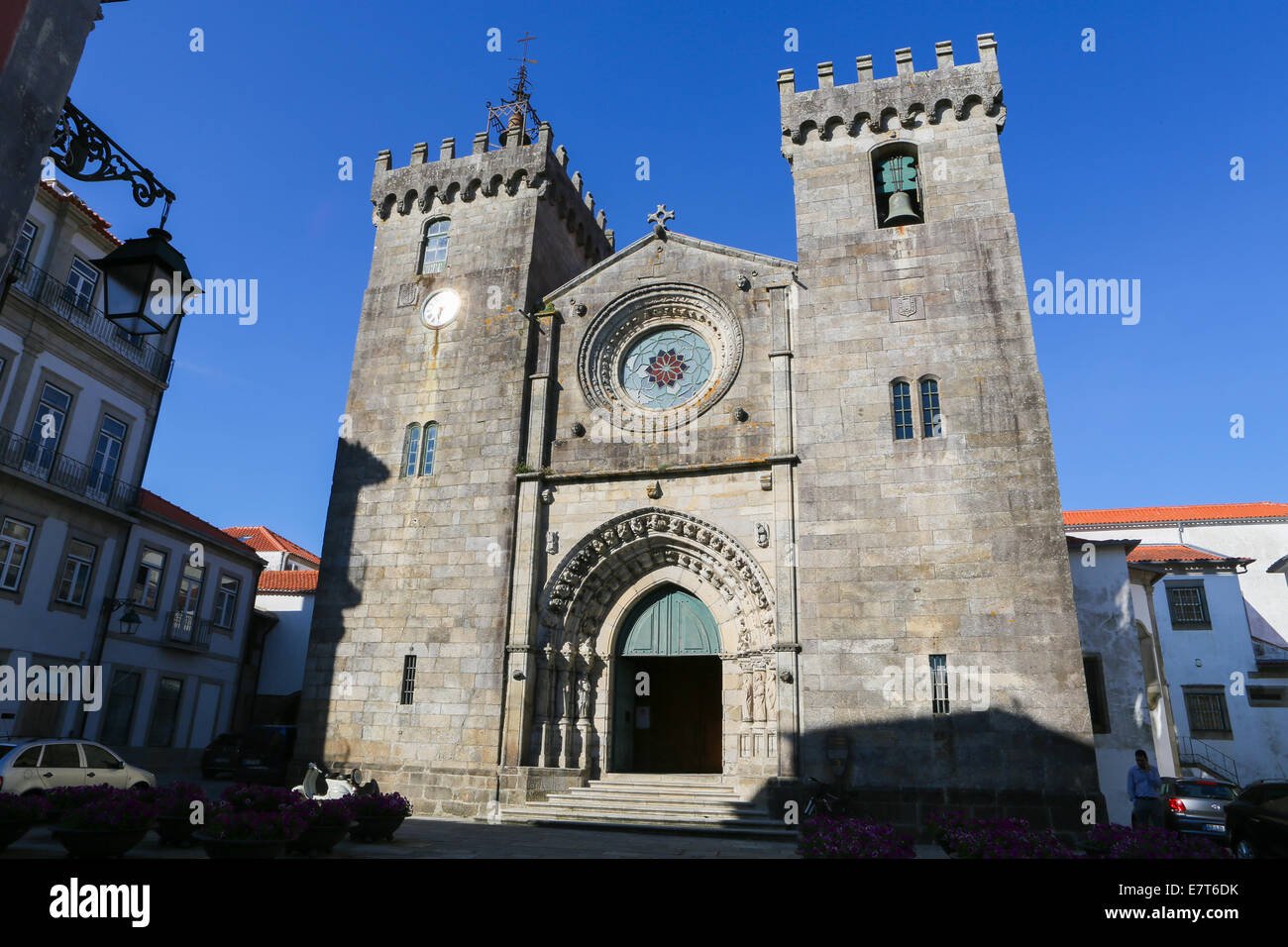 VIANA DO CASTELO, PORTUGAL - 4 août 2014 : célèbre Cathédrale Se de Viana do Castelo, Norte, Portugal. Banque D'Images