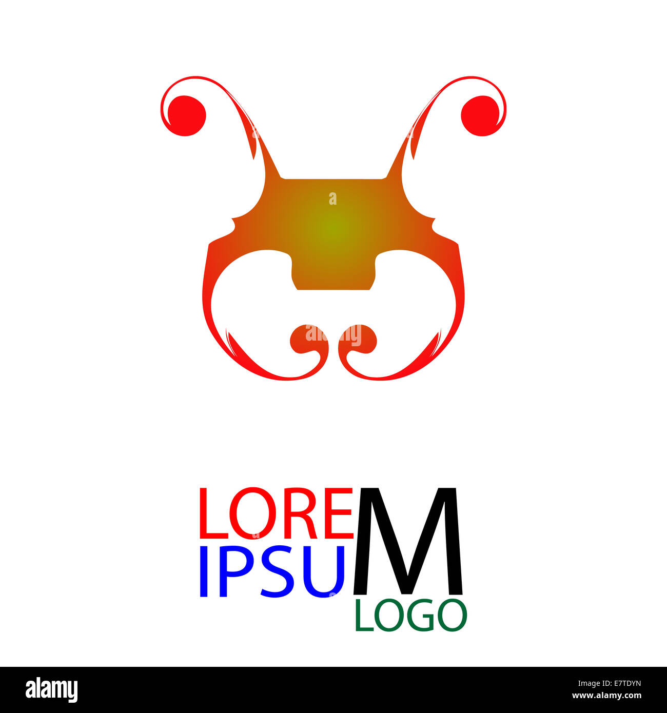 Logo Bug abstract vector modèle de conception Banque D'Images