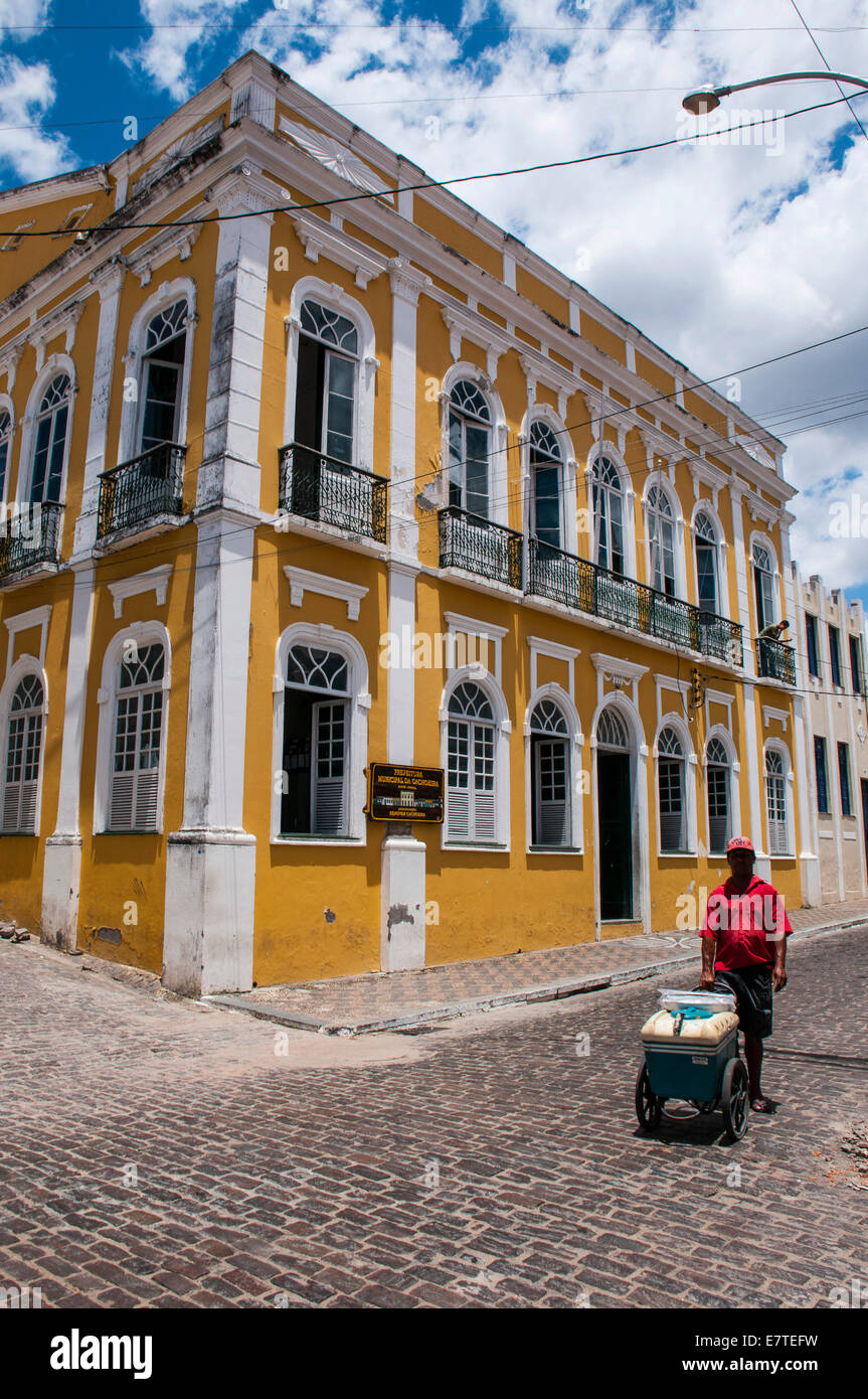 La maison historique, Cachoeira, Bahia, Brésil Banque D'Images