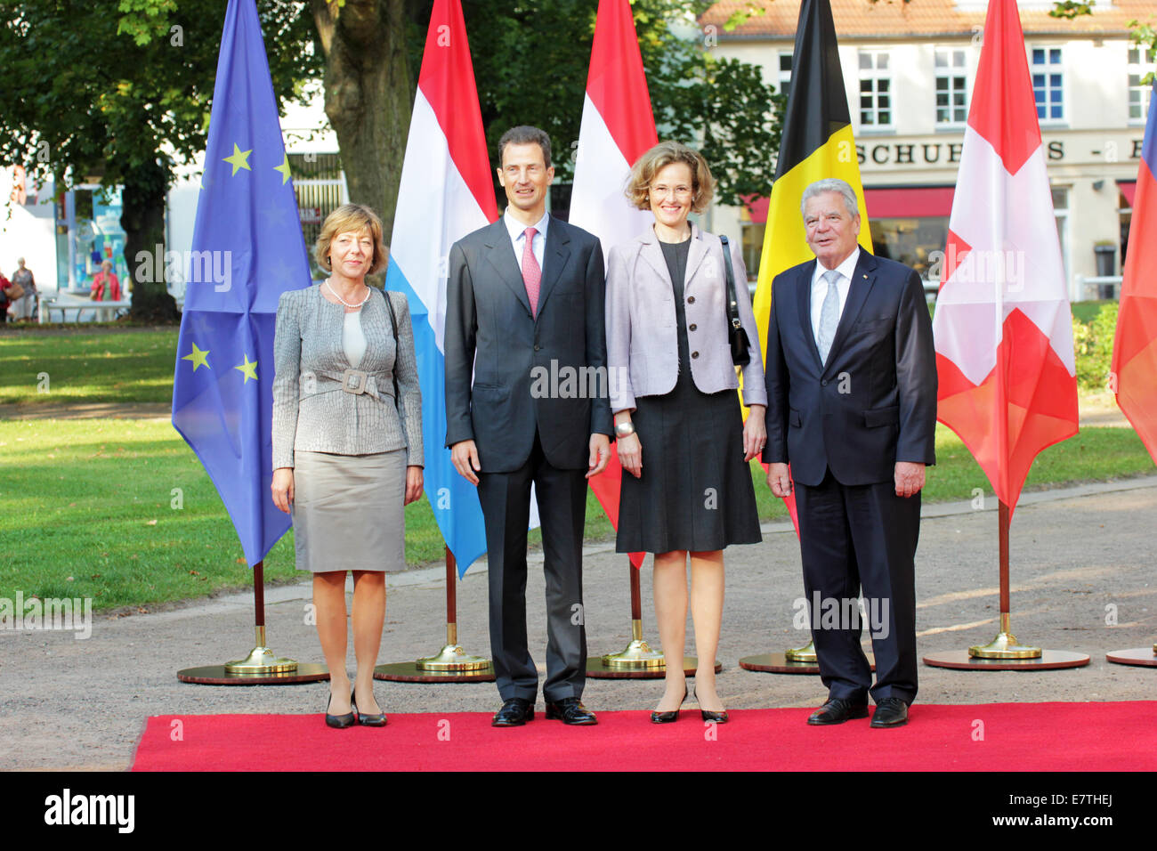 Royals au 11e réunion de tous les chefs d'États de langue allemande le 18 septembre 2014 à Bad Doberan, Allemagne Banque D'Images