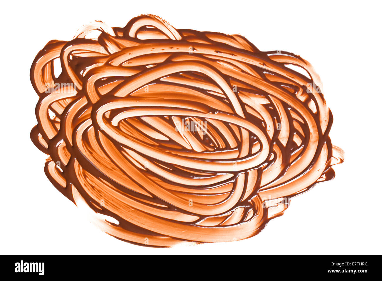 L'arrière-plan de doigt chocolat peint Banque D'Images