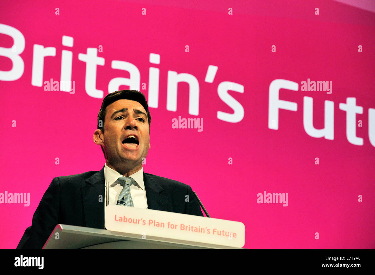 Manchester, UK. 24 Septembre, 2014. Andy Burnham, secrétaire d'État à l'ombre du parti Santé Crédit : Della Batchelor/Alamy Live News Banque D'Images