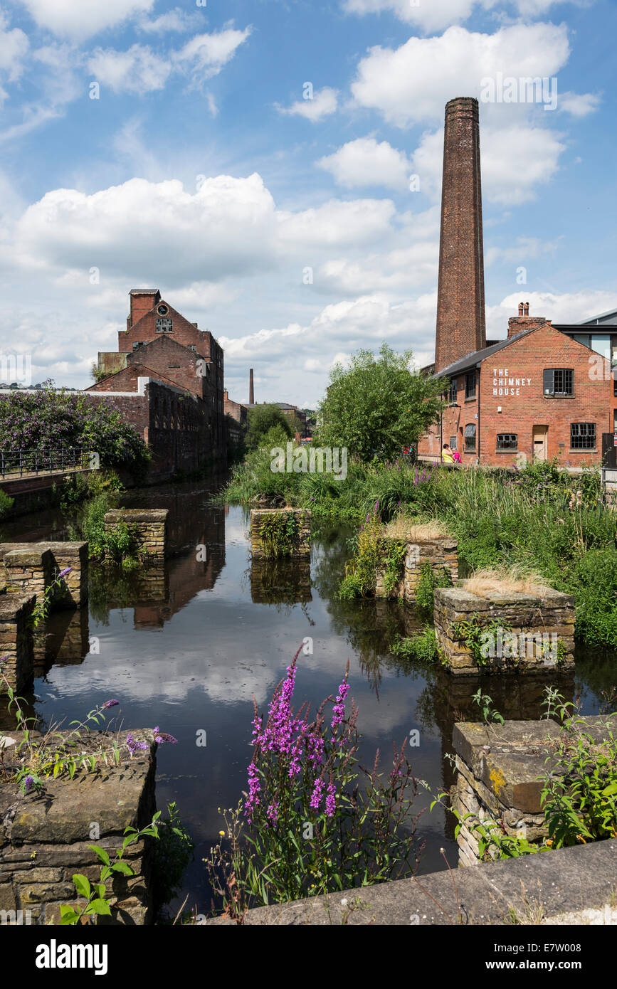 Kelham Island Trimestre à Sheffield une fois une partie industrielle de la ville désormais régénérées à l'appartements moderne, tendance et appartements Banque D'Images