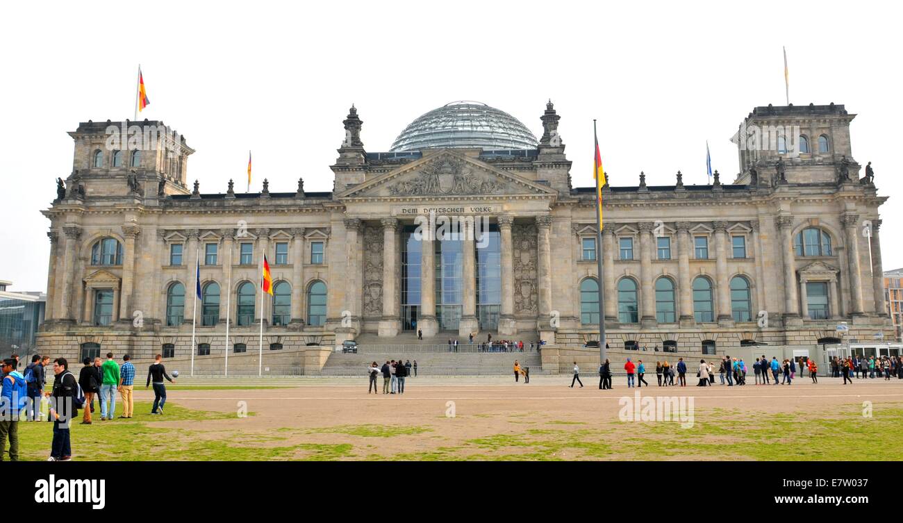 Architecture du bâtiment du Reichstag à Berlin, Allemagne Banque D'Images