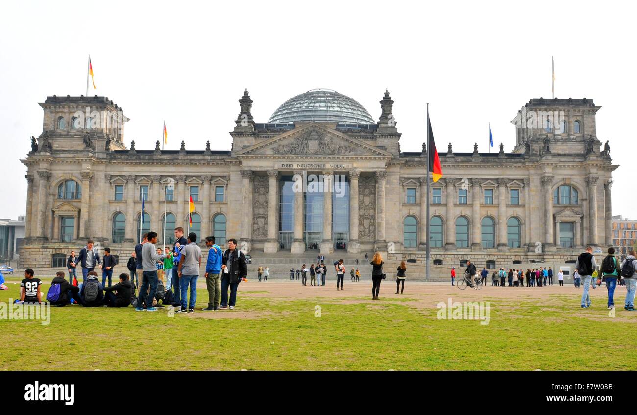 Architecture du bâtiment du Reichstag à Berlin, Allemagne Banque D'Images