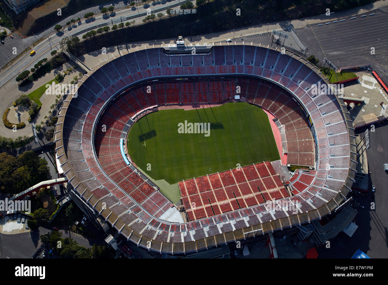 Candlestick Park (ancienne maison de San Francisco 49ers jusqu'en 2013), Candlestick Point, San Francisco, Californie, USA - vue aérienne Banque D'Images