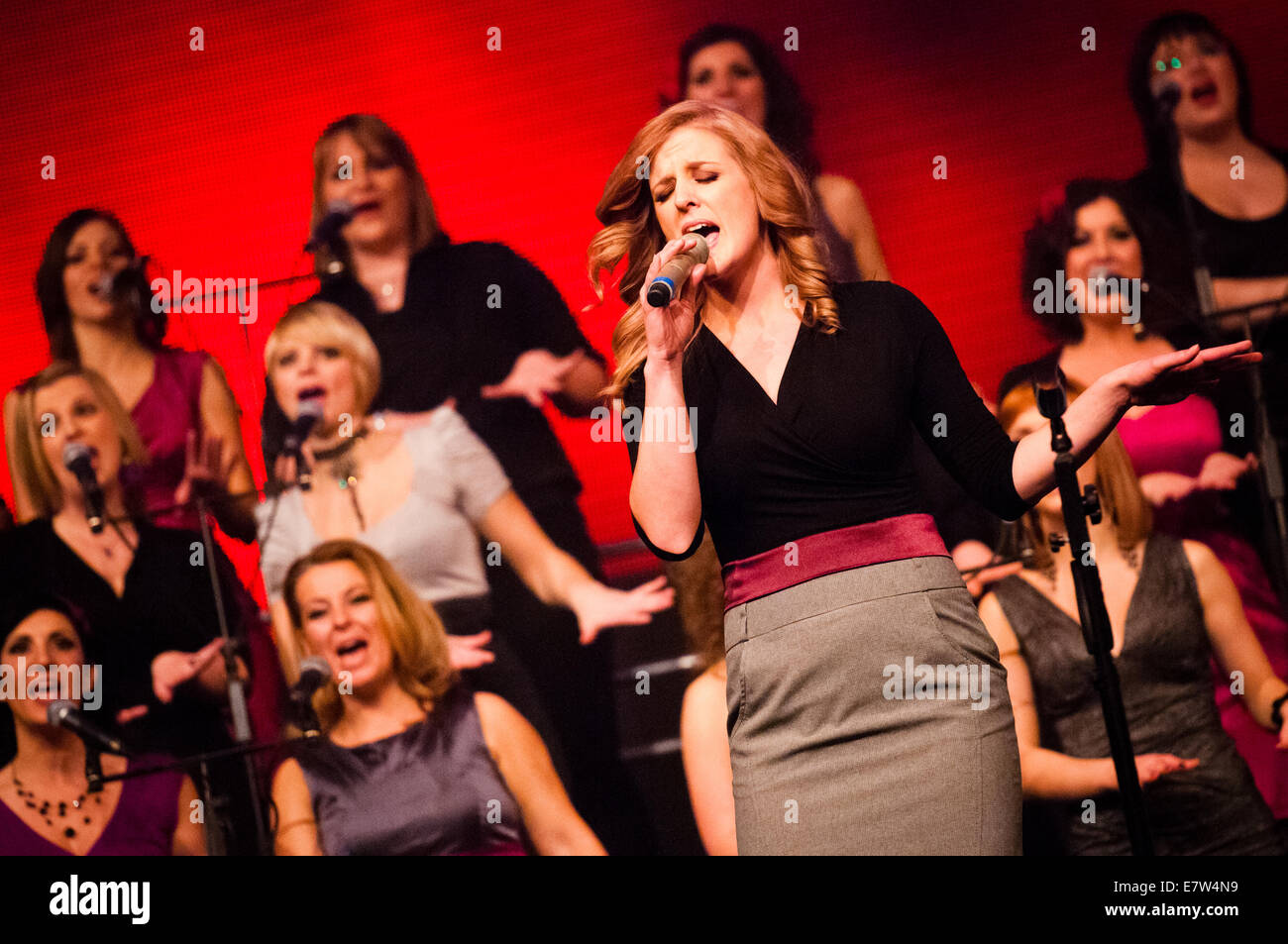 Perpetuum Jazzile, slovène, groupe de musique a cappella à la scène en concert sold out Dvorana Tabor, Maribor, Slovénie, 2012 Banque D'Images