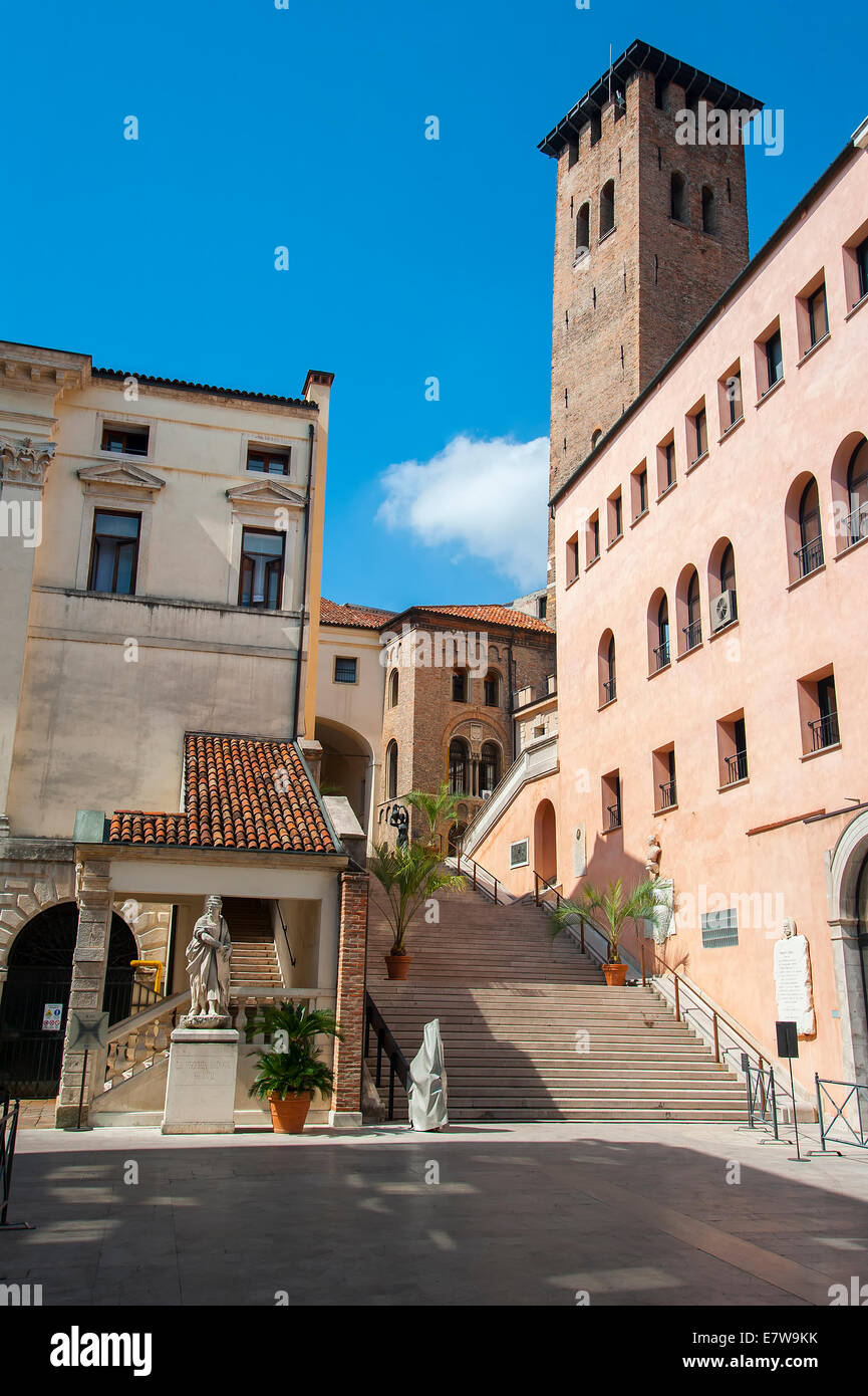 Une partie de la bibliothèque de l'université de Padoue, Italie du Nord Banque D'Images