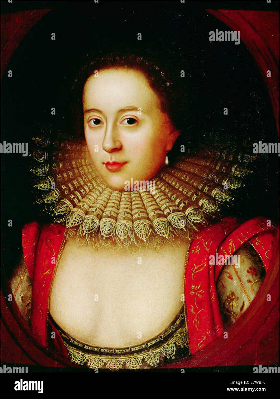 FRANCES CARR, comtesse de Somerset (1590-1632) peint par Wiliam Larkin en 1615 Banque D'Images