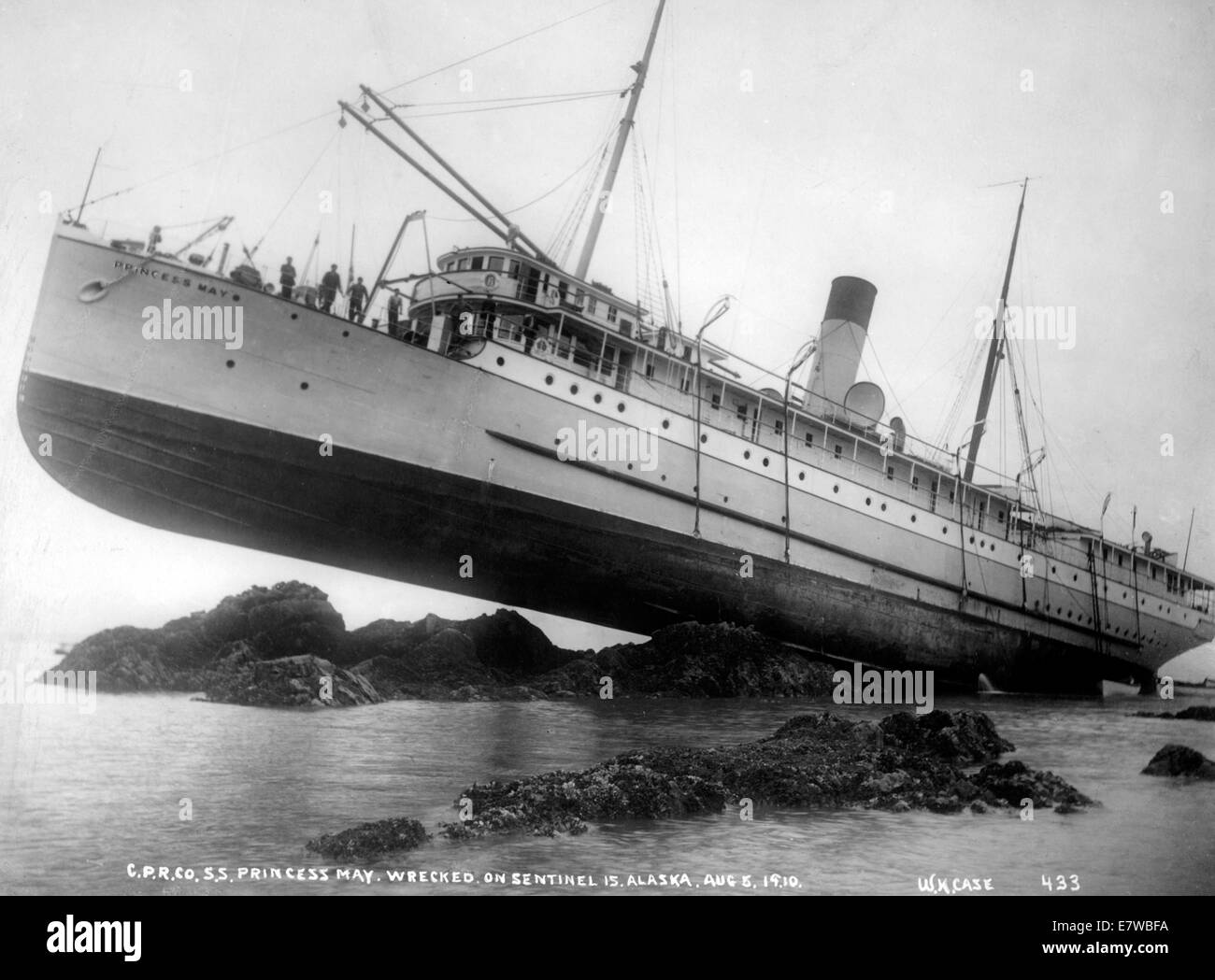 La princesse peut échouer sur l'Île Sentinelle, Alaska, en août 1910 Banque D'Images