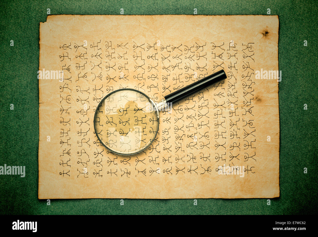 Code secret les hommes dansants Banque D'Images