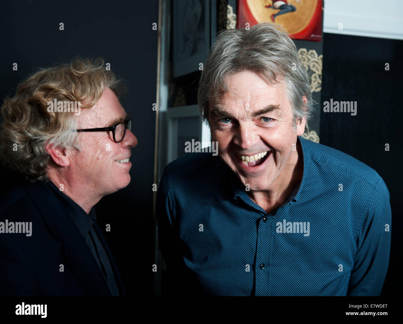 Mark Ellen et David Hepworth au Soho Literary Festival 2014 Banque D'Images