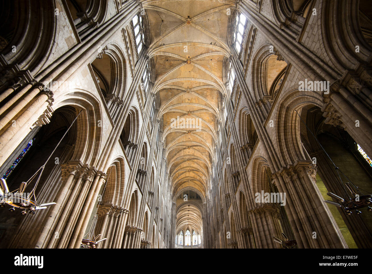 Intérieur de la Cathédrale de Rouen, Normandie France UE Banque D'Images