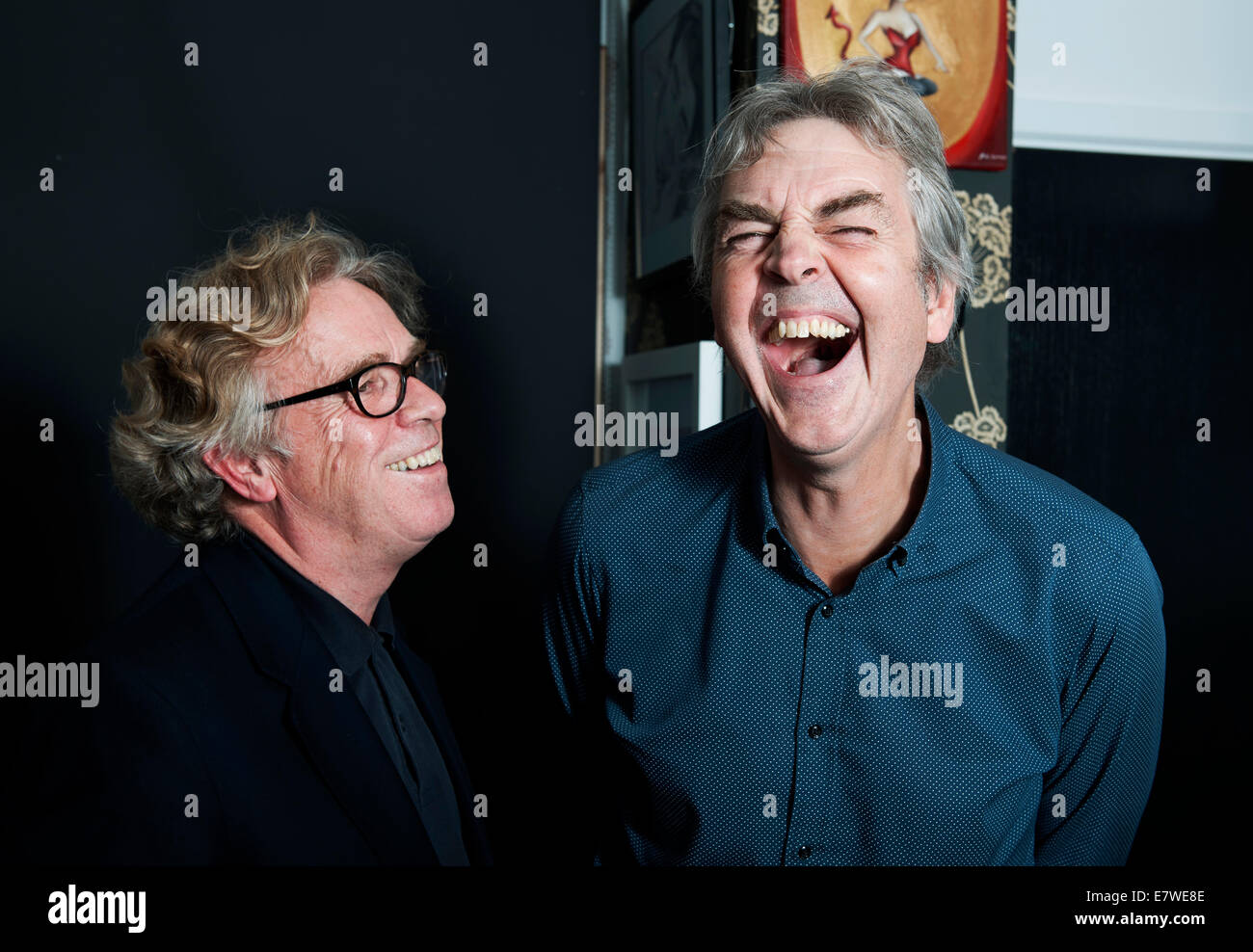 Mark Ellen et David Hepworth au Soho Literary Festival 2014 Banque D'Images