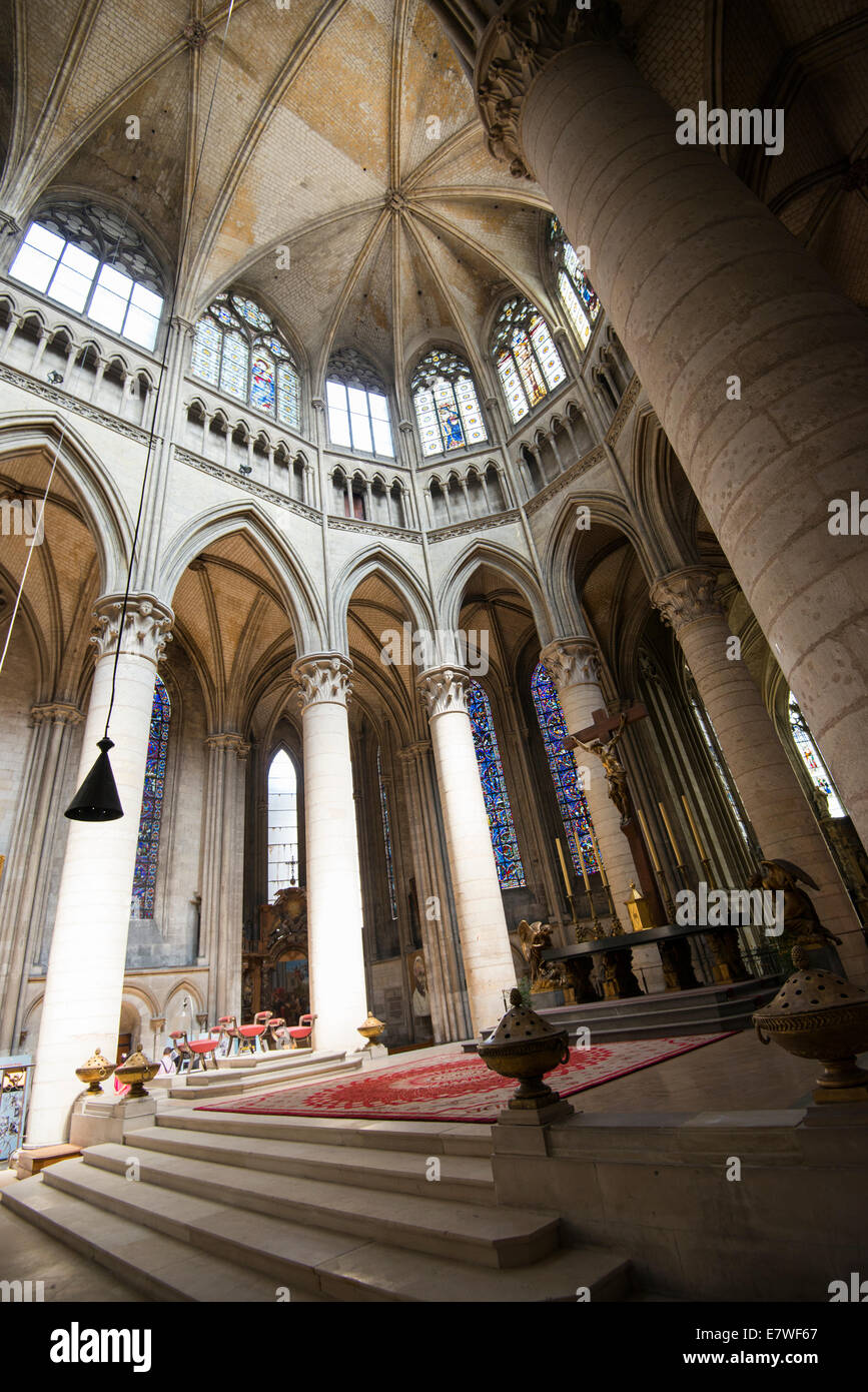 Intérieur de la Cathédrale de Rouen, Normandie France UE Banque D'Images