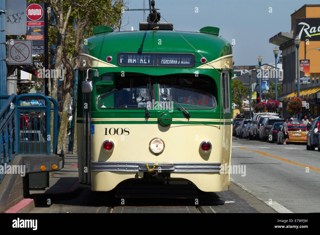 Heritage streetcar, Fisherman's Wharf, San Francisco, California, USA Banque D'Images