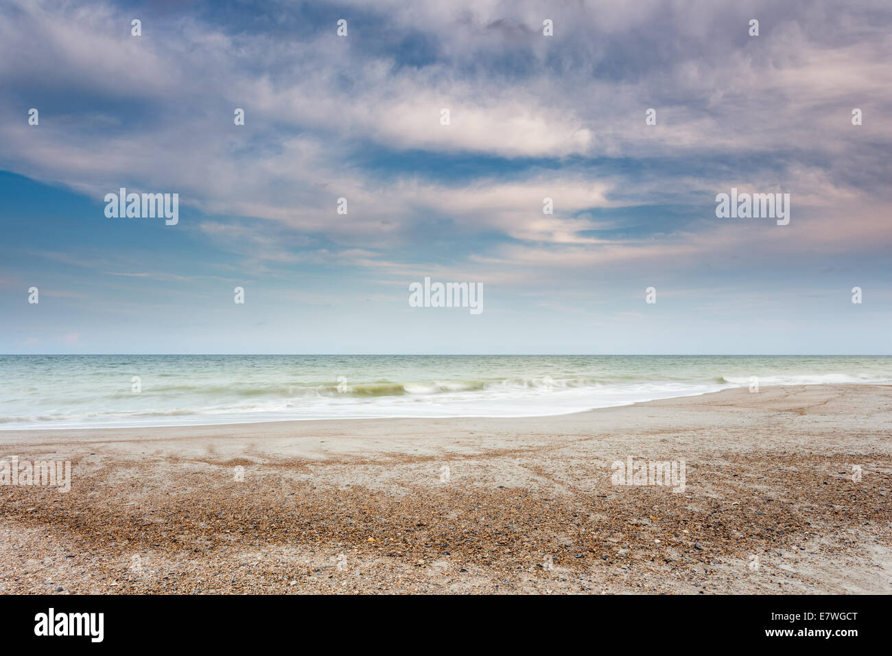 Des tons pastel créer un beau paysage marin le long de la côte de Floride. Banque D'Images