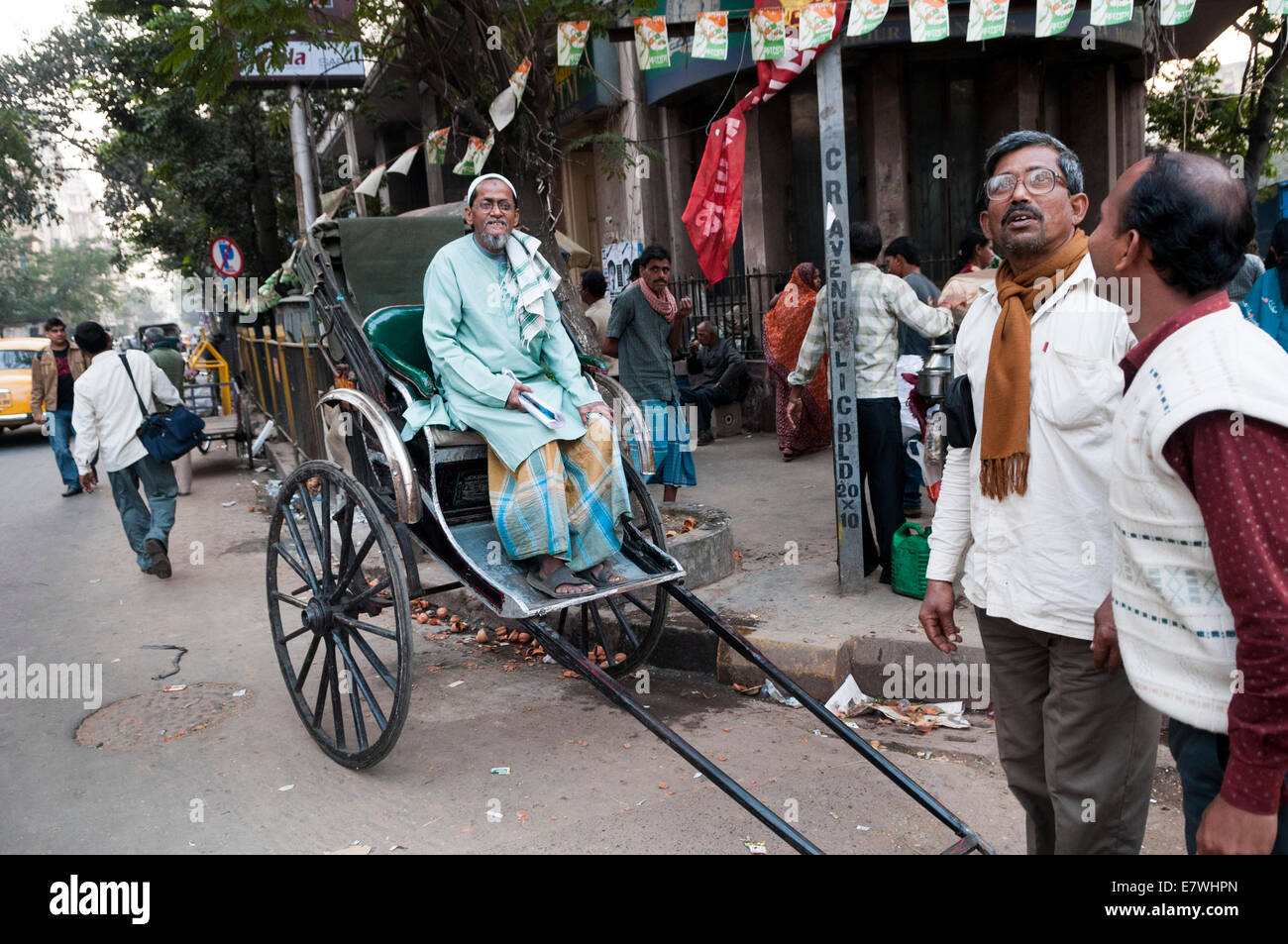 Des scènes de rue à Calcutta, Inde. Banque D'Images