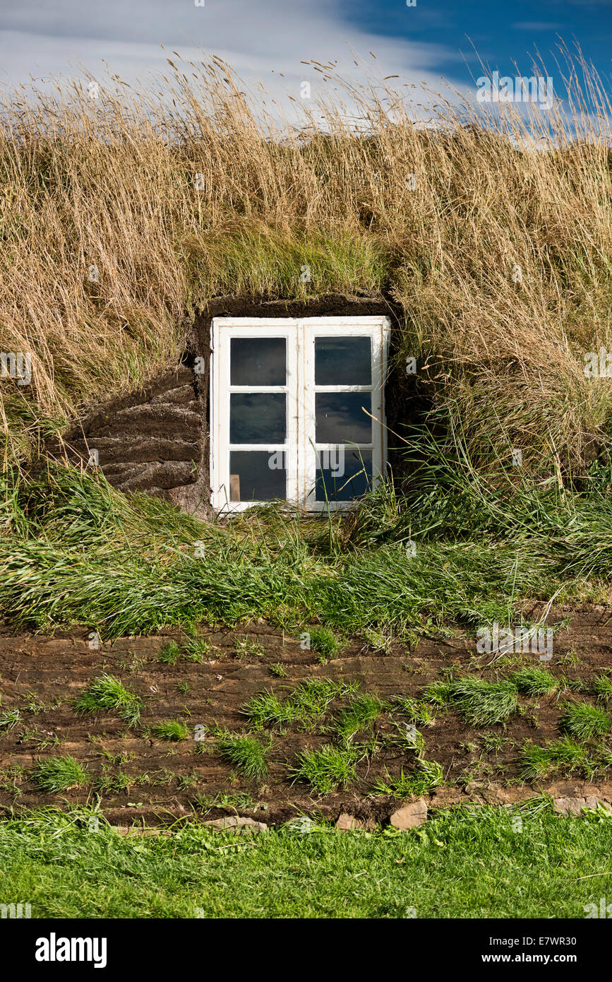 Les huttes, les gazons, bâtiments ou Musée Glaumbaer Glaumbaer, Région Nord-Ouest, l'Islande Banque D'Images