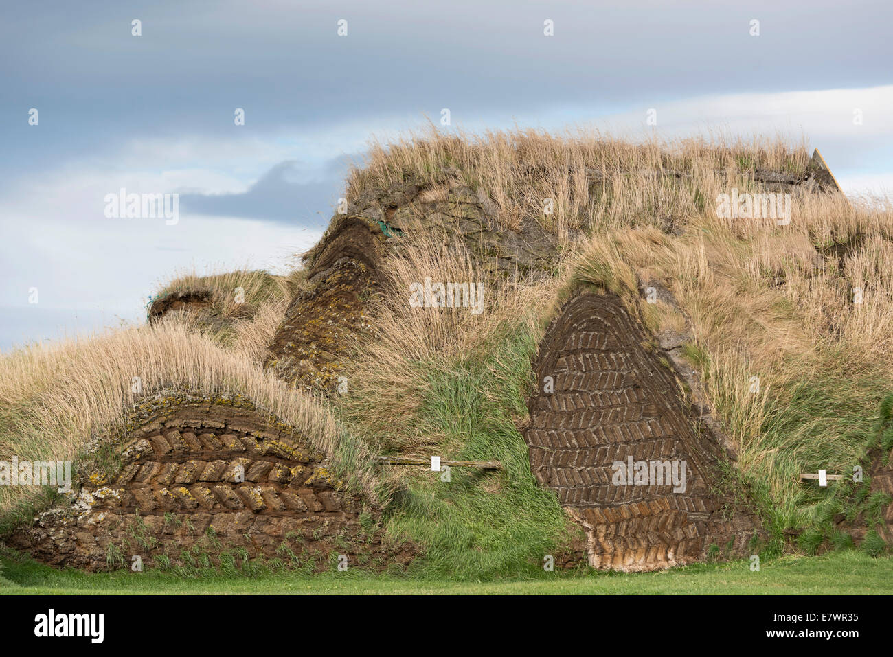 Les huttes, les gazons, bâtiments ou Musée Glaumbaer Glaumbaer, Région Nord-Ouest, l'Islande Banque D'Images