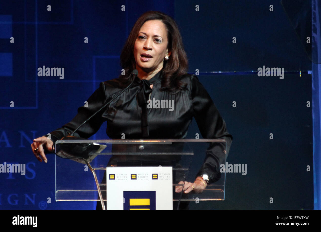 Campagne des Droits de l'homme Los Angeles Dîner de Gala - à l'intérieur comprend : Procureur général de Californie Kamala Harris Où : Los Angeles, California, United States Quand : 22 Mars 2014 Banque D'Images