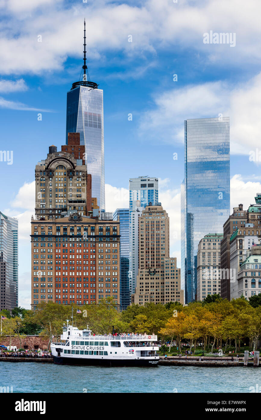 L'horizon distinctif de Manhattan, New York City - USA Banque D'Images