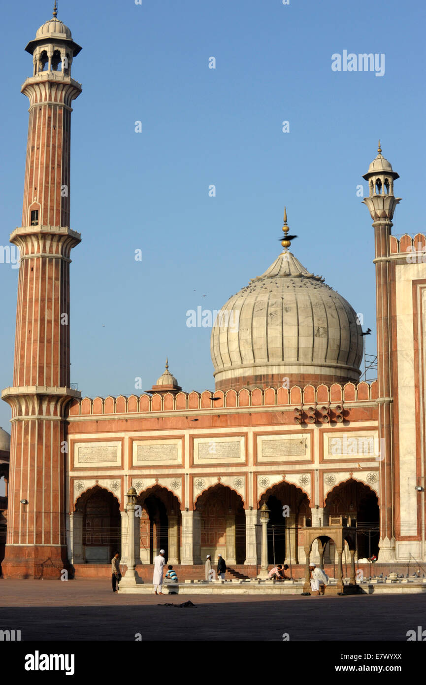 La Jama Masjid dans la vieille ville de Delhi, Inde Banque D'Images