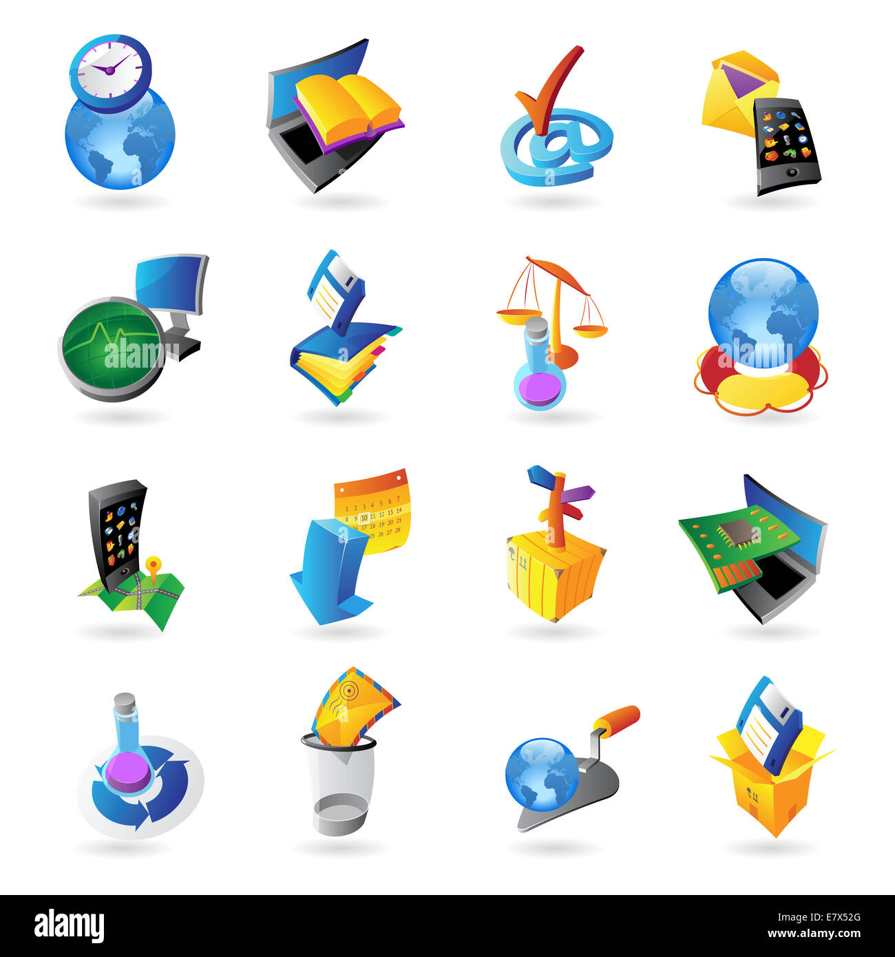 Des icônes pour la technologie et l'interface ordinateur. Banque D'Images