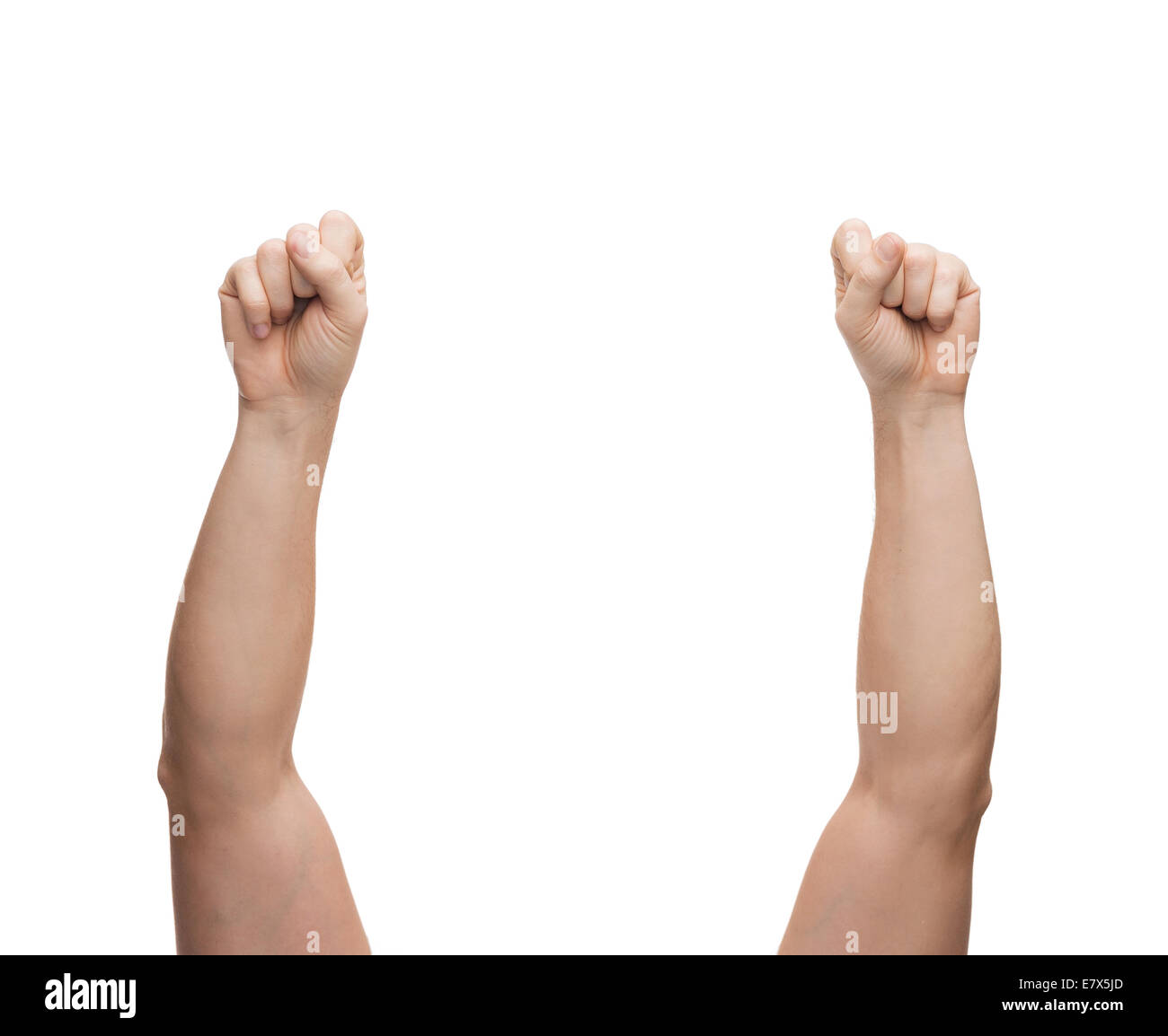 Homme mains montrant main dans fist Banque D'Images