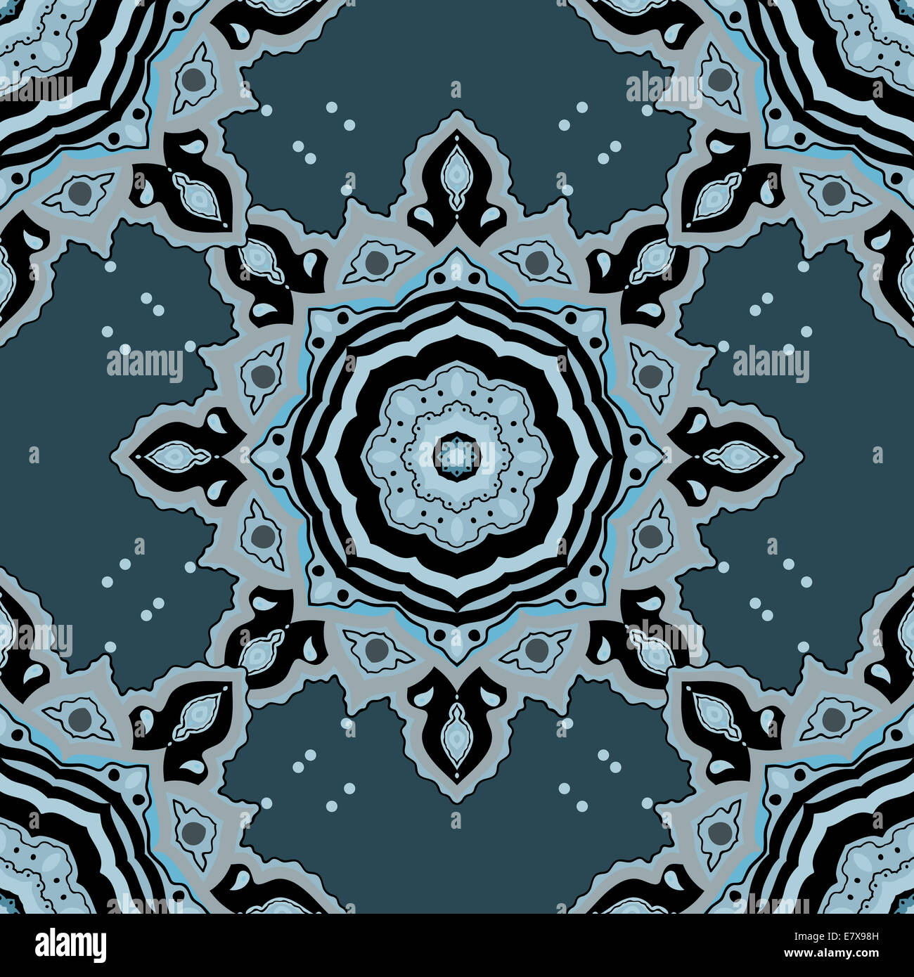 Hand drawn seamless pattern. Banque D'Images