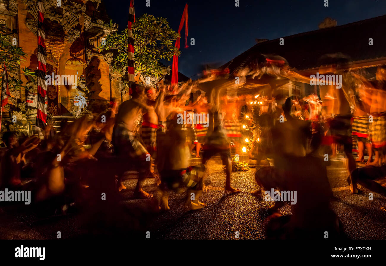 Kecak danse, Bali, Indonésie Banque D'Images Kecak danse, Bali, Indonésie Banque D'Images