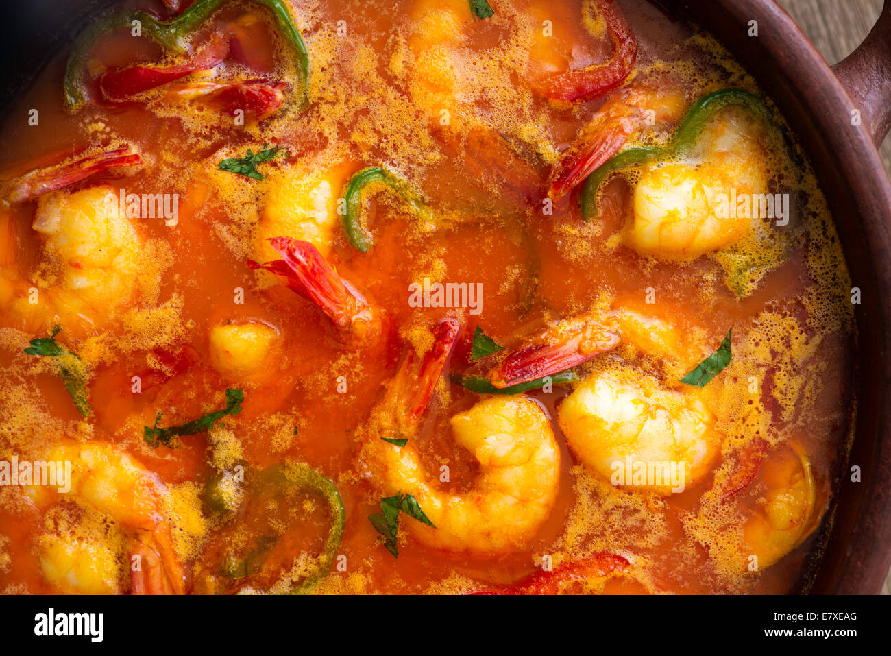 Moqueca de crevettes, un plat brésilien Banque D'Images