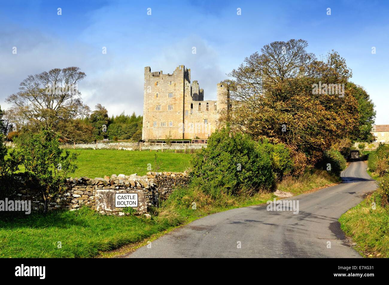 Château Bolton dans Wensleydale Yorkshire UK Banque D'Images
