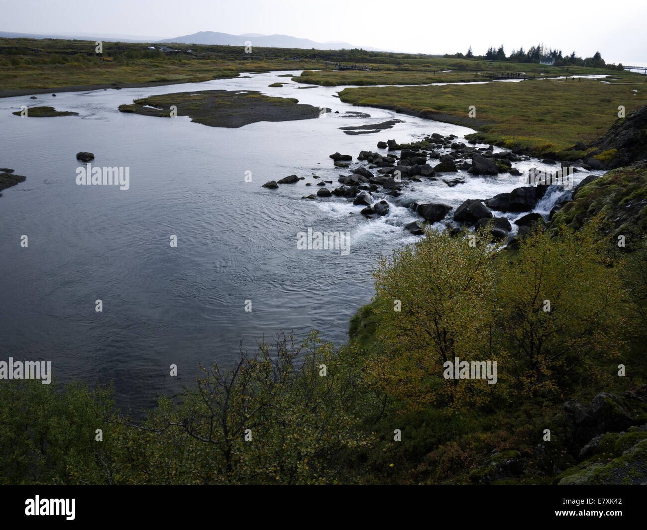 Þingvellir (Thingvellir), Parc National de Bláskógabyggð, le sud-ouest de l'Islande Banque D'Images