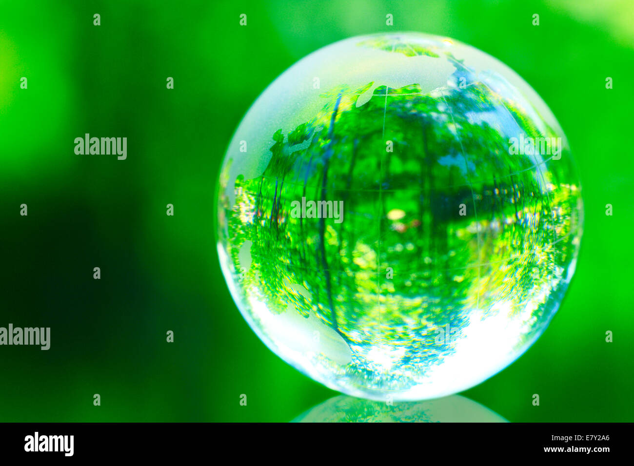 Globe de verre dans un parc Banque D'Images