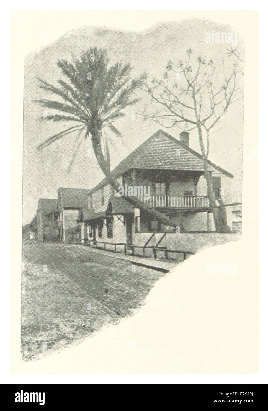 (Florida, 1889) P076 La plus vieille maison de Saint Augustin Banque D'Images