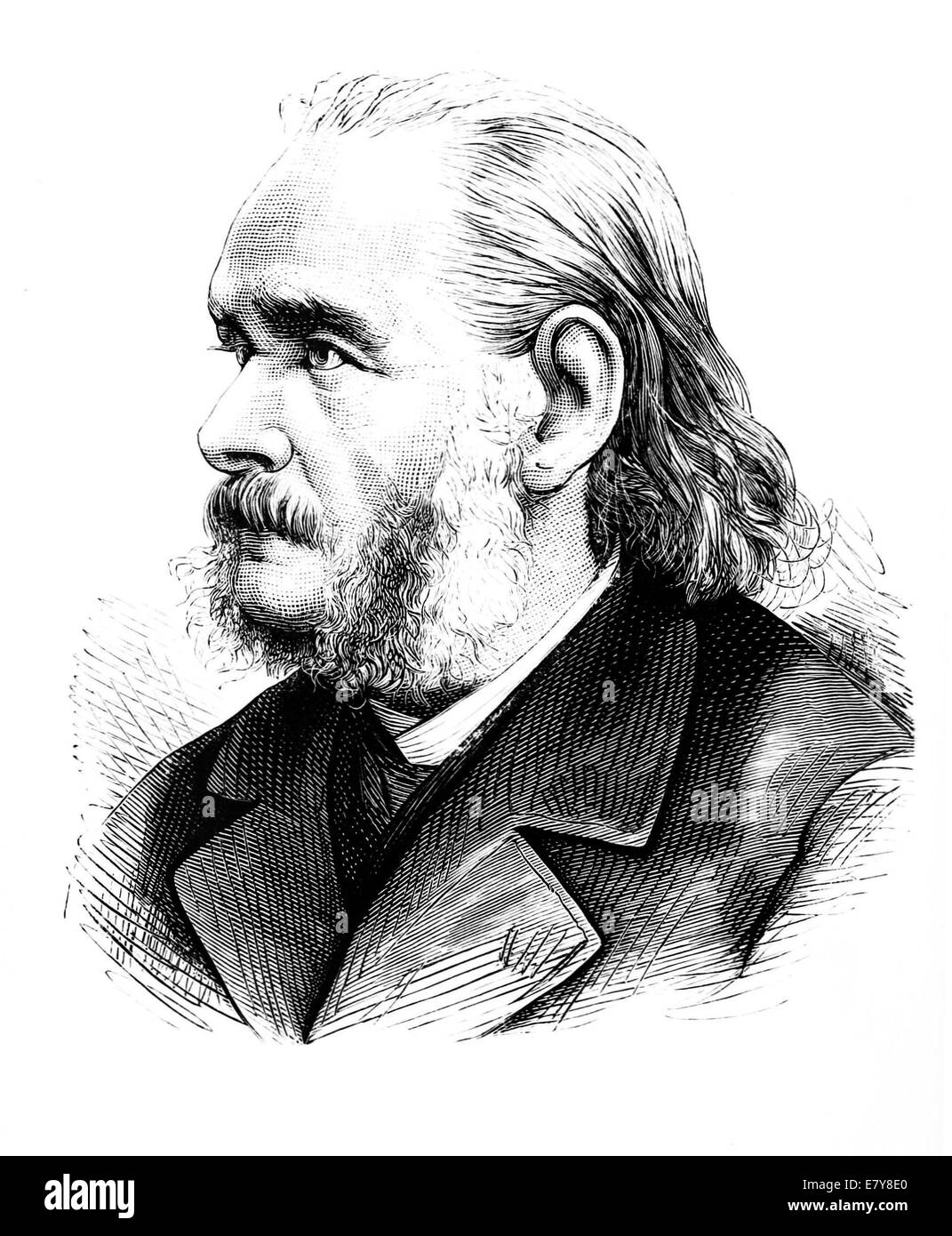 MATTHIAS SCHLEIDEN (1804-1881) botaniste allemand et co-fondateur de théorie cellulaire Banque D'Images