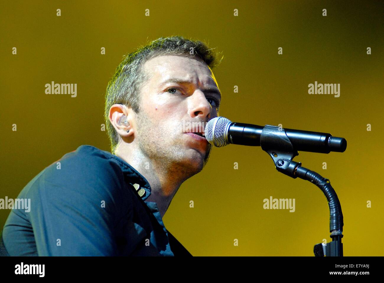 03.06.2011 dans Nuernberg : Chris Martin, COLDPLAY Saenger. Foto : Jens Niering. Banque D'Images