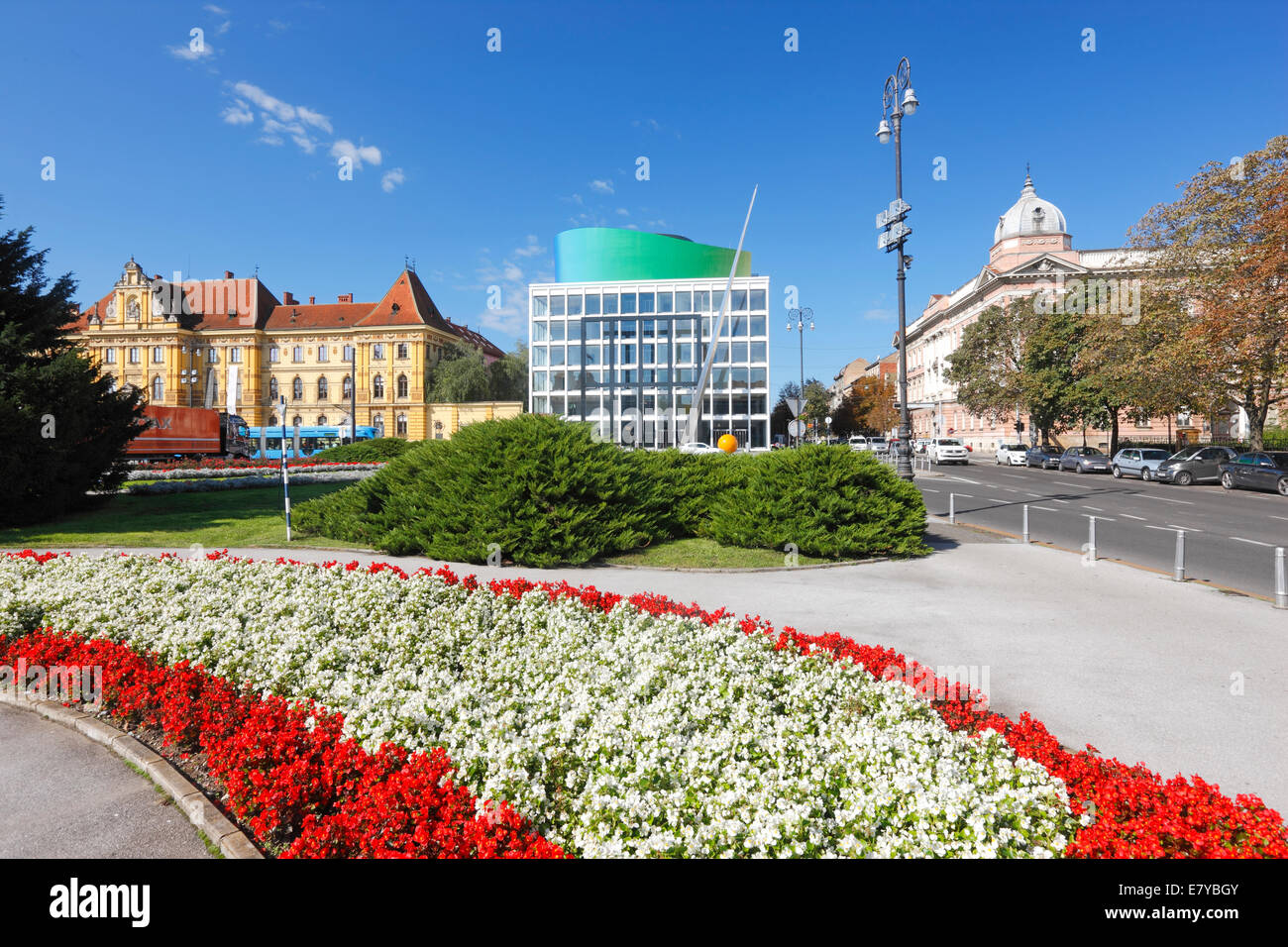 Zagreb, Croatie - Académie de Musique Banque D'Images