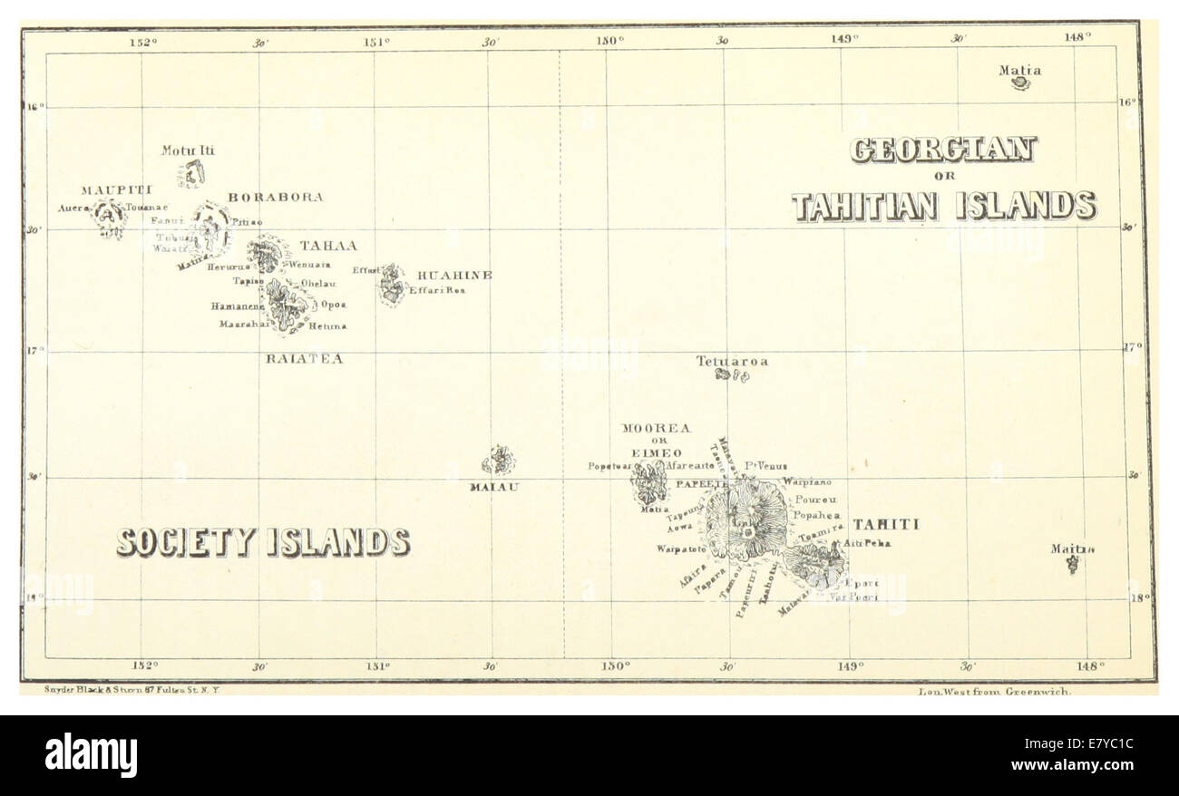 Carte Ancienne XVIIIe Siècle – Îles De Tahiti, 1769