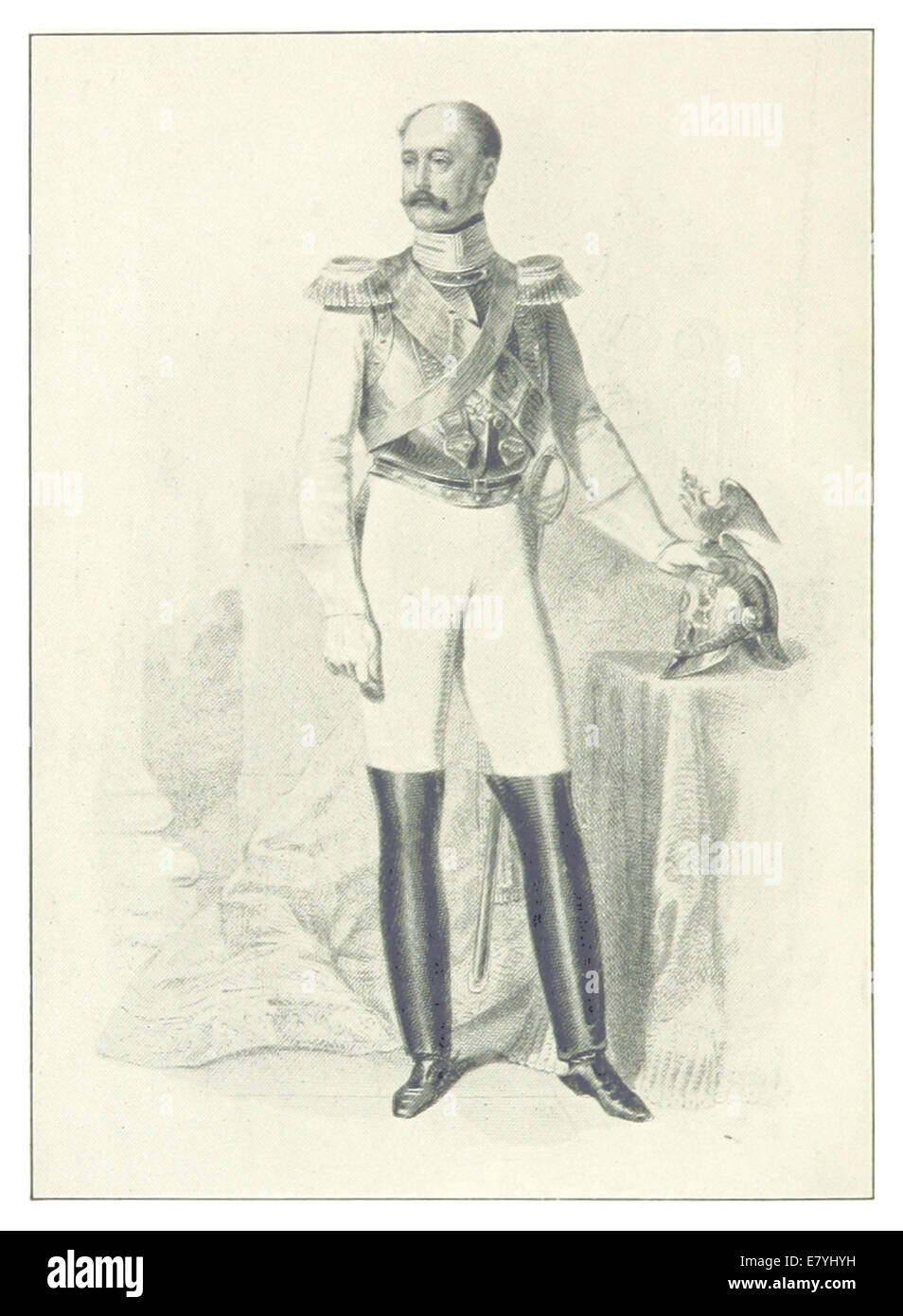 Une illustration de 1893 de *Wormeley* représentant le tsar Nicolas II de Russie. L'image fournit un portrait historique du monarque russe à la fin du XIXe siècle. Banque D'Images