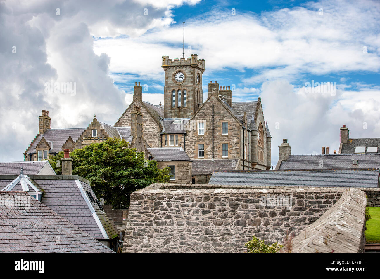 Lerwick, Shetland, Écosse, Royaume-Uni. Vue sur la vieille ville, Lerwick, Shetland, Scotland. Construite en 1884. Banque D'Images
