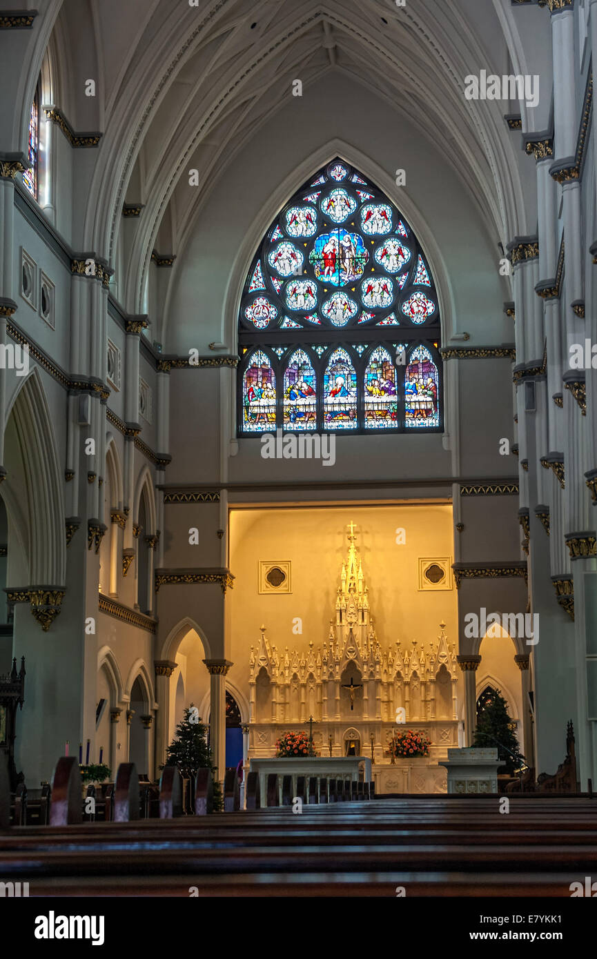 Une vue de l'intérieur de la Cathédrale Saint Jean Baptiste, situé à Charleston, S.C. Banque D'Images Une vue de l'intérieur de la Cathédrale Saint Jean Baptiste, situé à Charleston, S.C. Banque D'Images