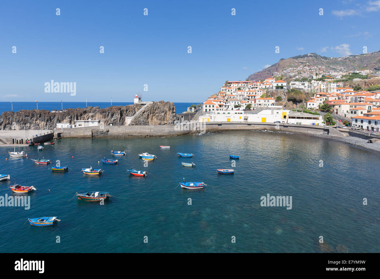 Camara de Lobos port près de Funchal, île de Madère, Portugal Banque D'Images