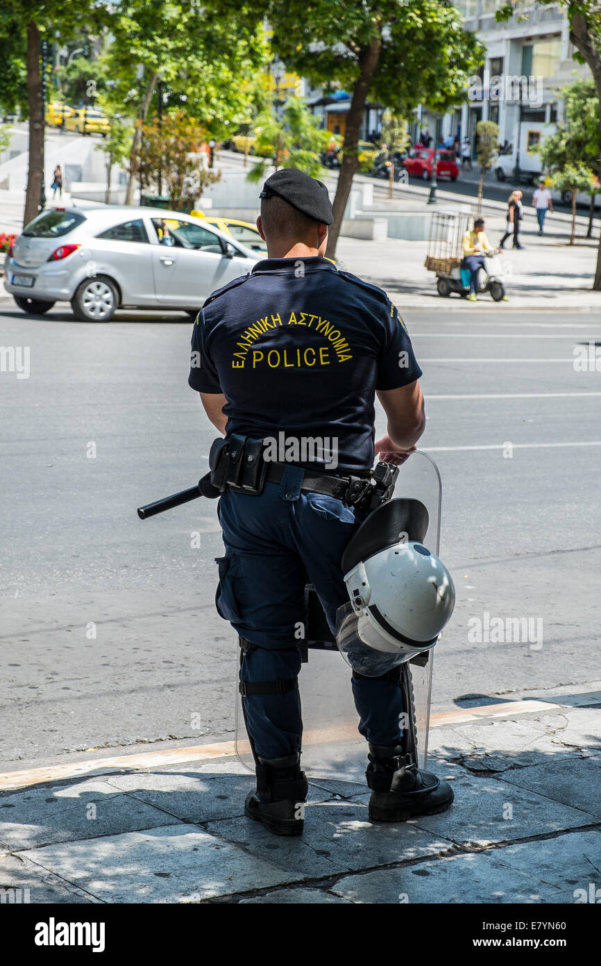 police grecque Banque D'Images