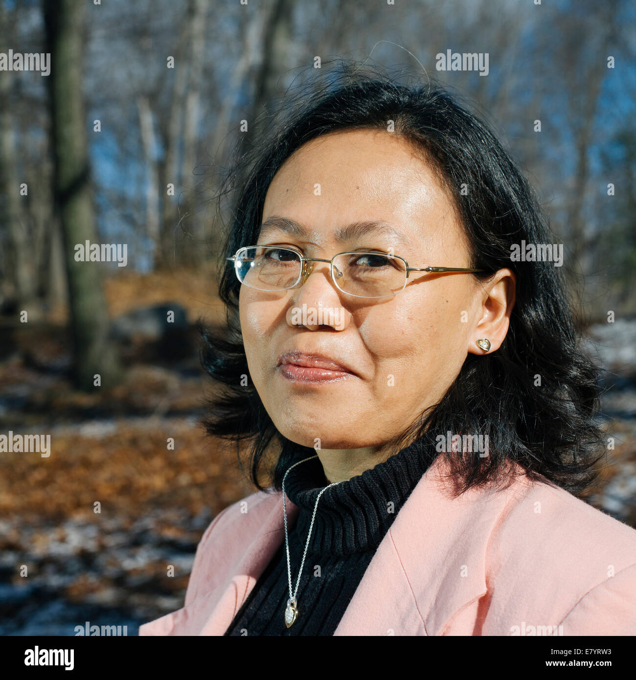 Portrait of a senior woman smiling Banque D'Images