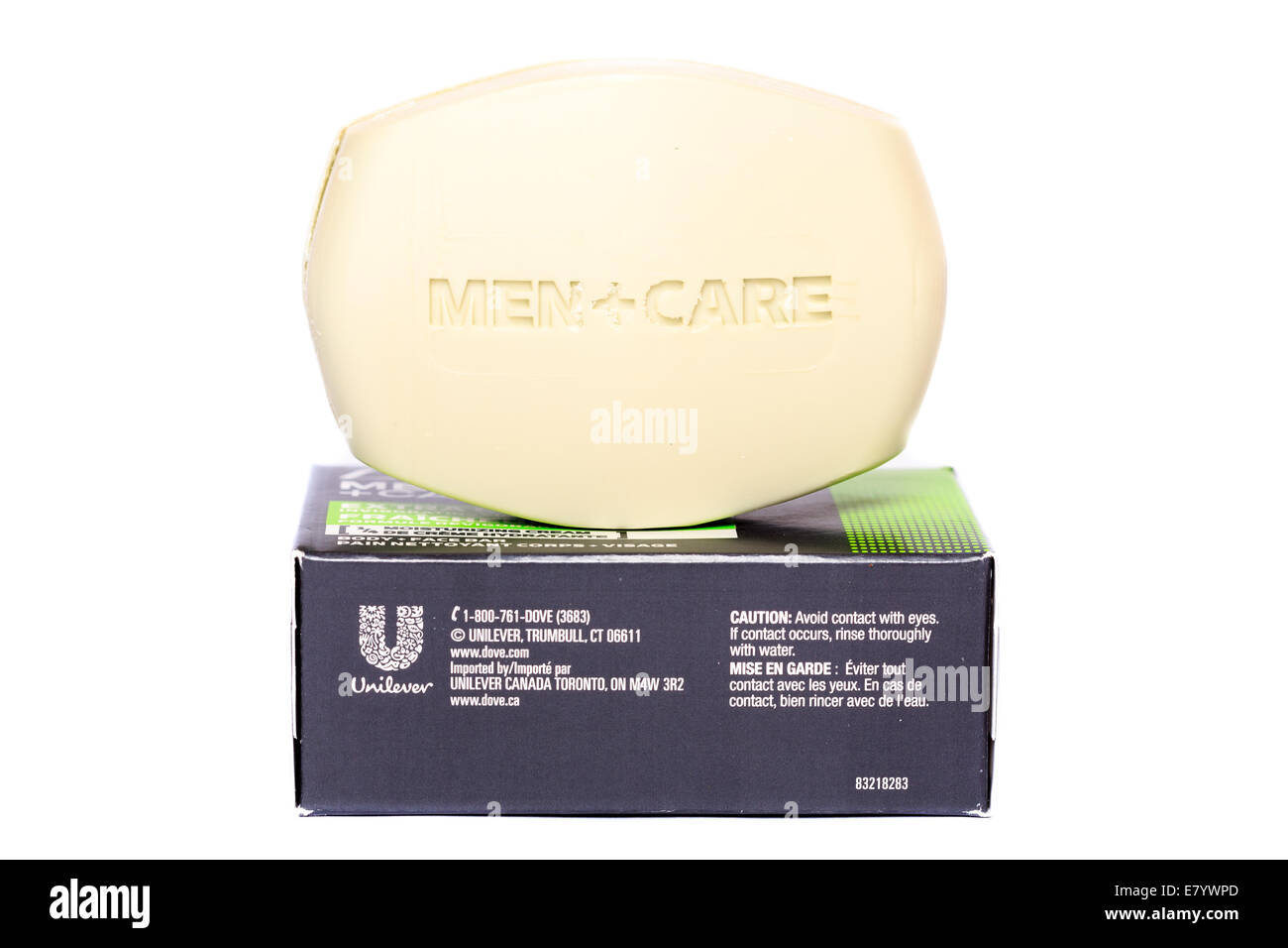 Un bar de Dove Men  + voiture savon en barre Banque D'Images